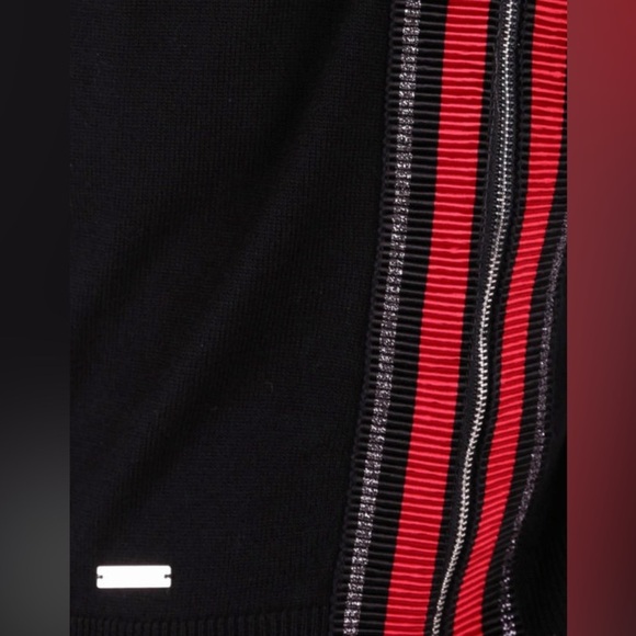 DSQUARED2. The Side Zip Wool Black Crewneck Pullover Zipper Side bands Size L - Picture 8 of 16